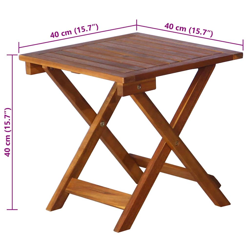 Solsäng med bord och dyna massivt akaciaträ