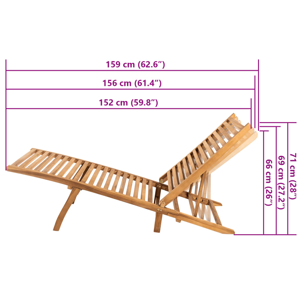 Solsäng massiv teak