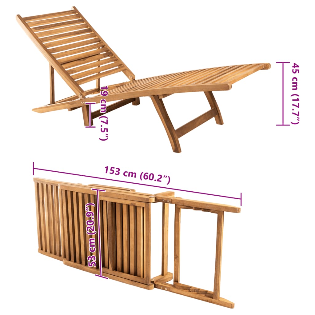 Solsäng massiv teak