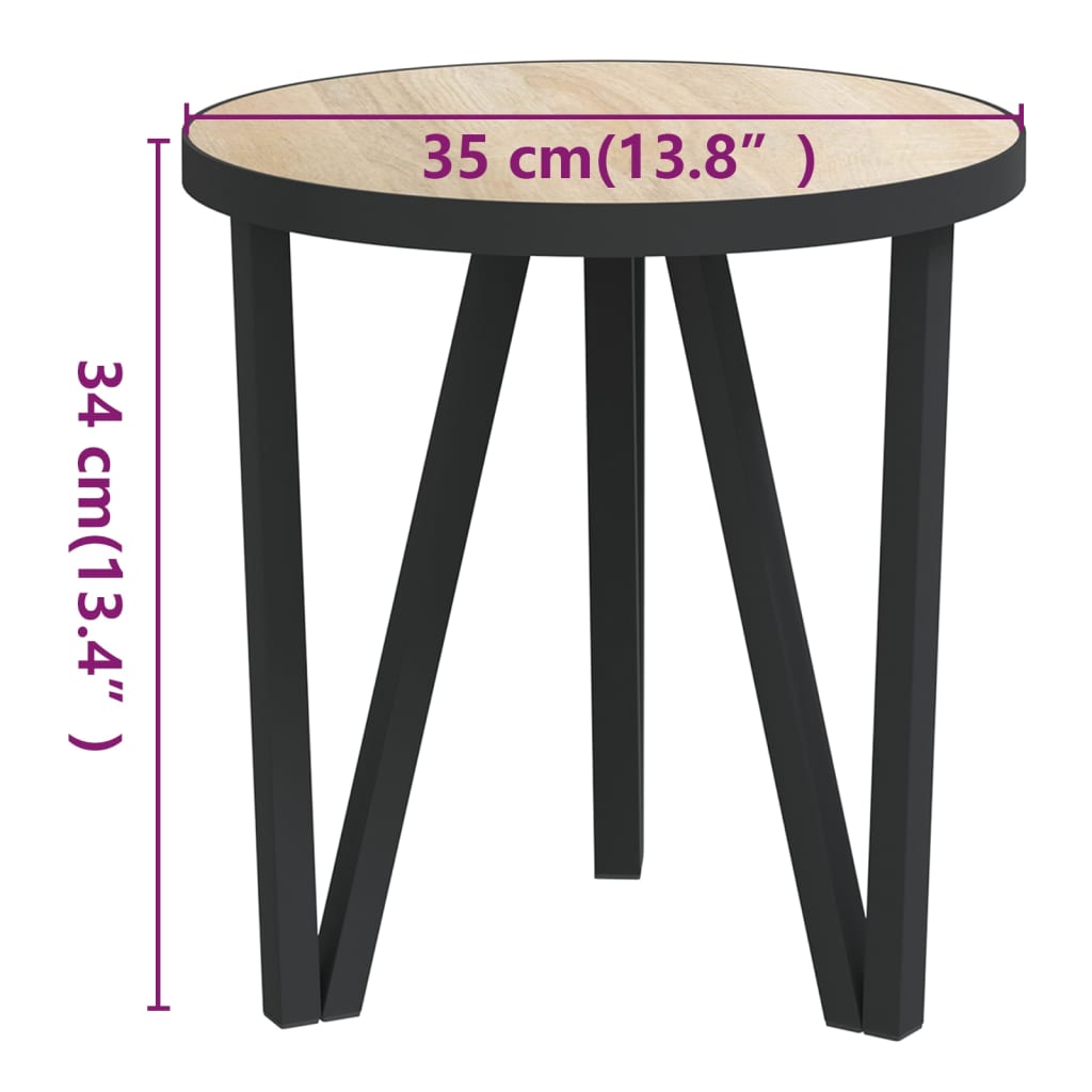 Tebord sonoma-ek Ø35 cm MDF