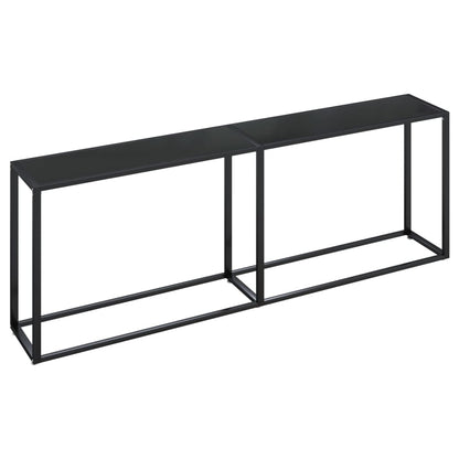 Konsolbord svart 220x35x75,5 cm härdat glas