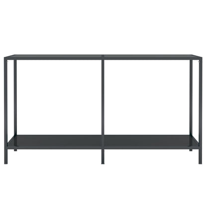 Konsolbord svart 140x35x75,5 cm härdat glas