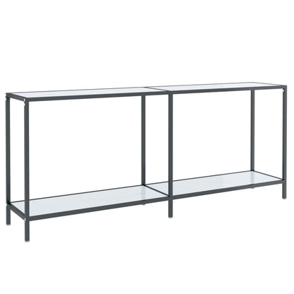 Konsolbord vit 180x35x75,5 cm härdat glas