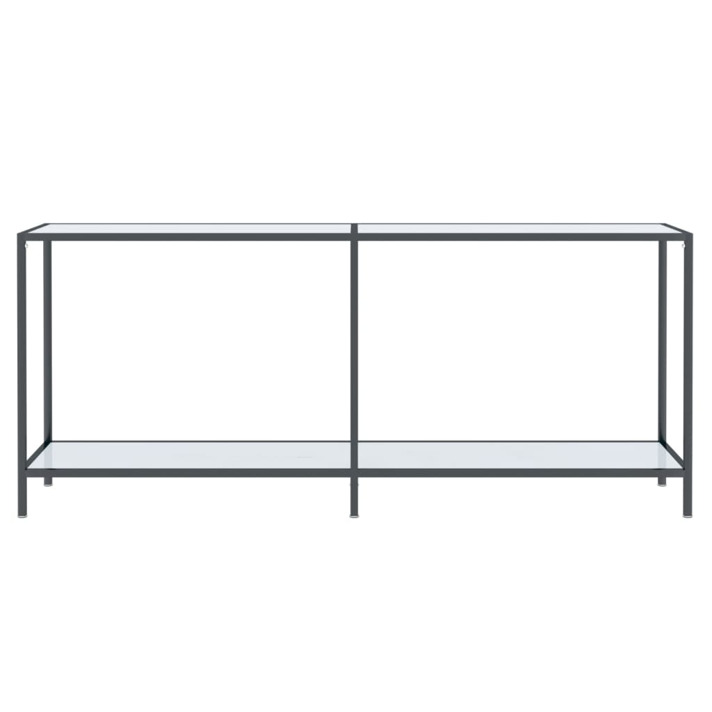 Konsolbord vit 180x35x75,5 cm härdat glas
