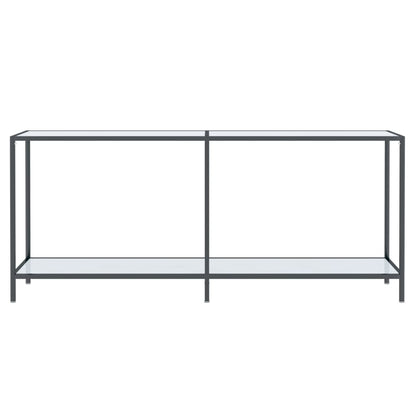 Konsolbord vit 180x35x75,5 cm härdat glas