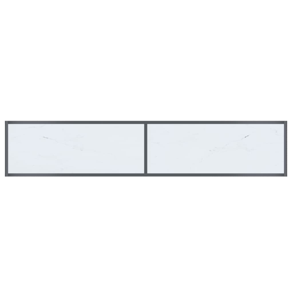 Konsolbord vit 180x35x75,5 cm härdat glas