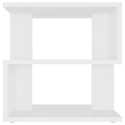 Sidobord vit 40x40x40 cm konstruerat trä