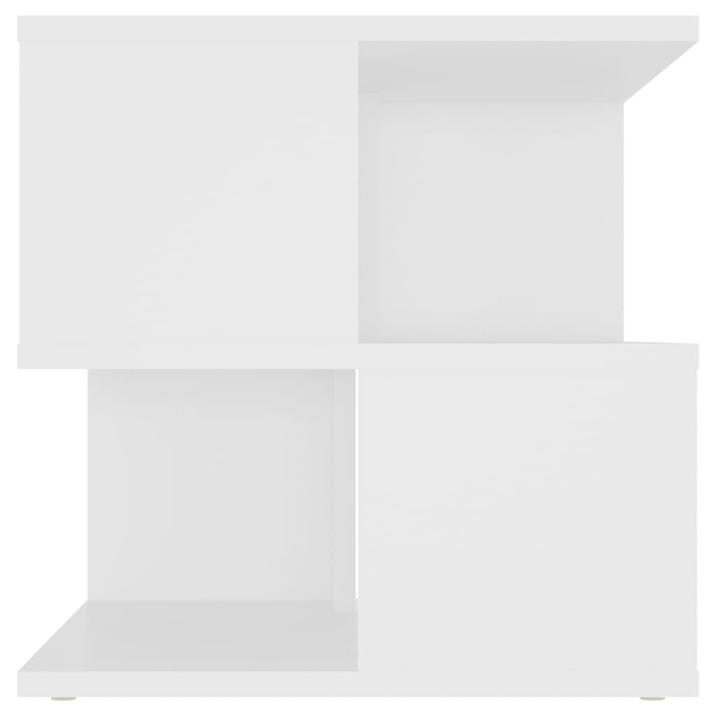 Sidobord vit 40x40x40 cm konstruerat trä