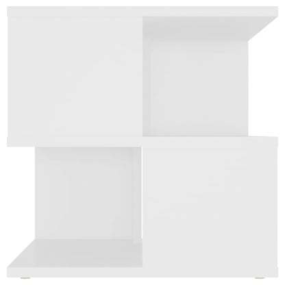 Sidobord vit 40x40x40 cm konstruerat trä