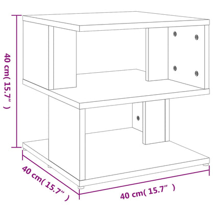 Sidobord betonggrå 40x40x40 cm konstruerat trä