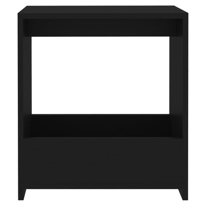 Sidobord svart 50x26x50 cm konstruerat trä
