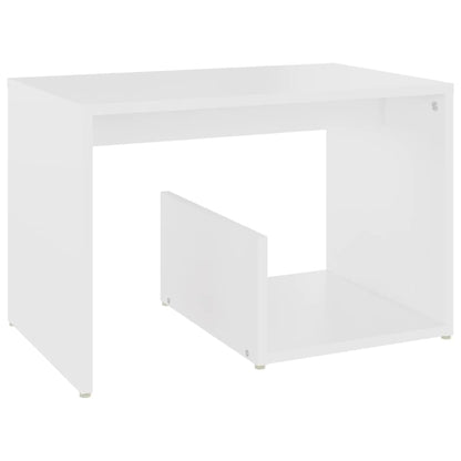 Sidobord vit 59x36x38 cm konstruerat trä