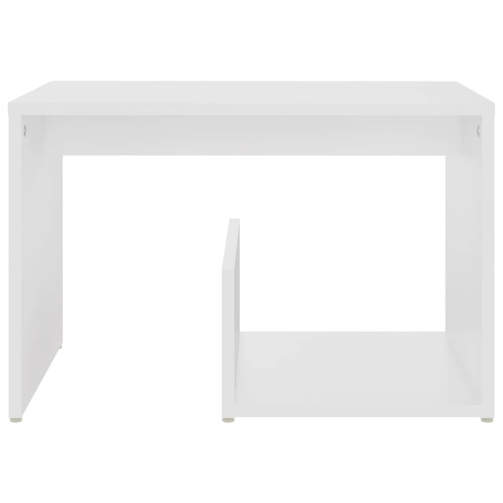 Sidobord vit 59x36x38 cm konstruerat trä