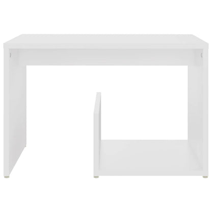 Sidobord vit 59x36x38 cm konstruerat trä