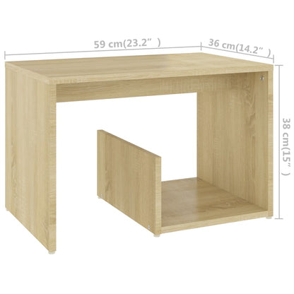 Sidobord sonoma-ek 59x36x38 cm konstruerat trä