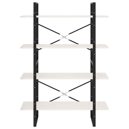 Bokhylla 4 hyllplan vit 100x30x140 cm massiv furu