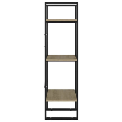 Bokhylla 3 hyllor sonoma-ek 40x30x105 cm konstruerat trä
