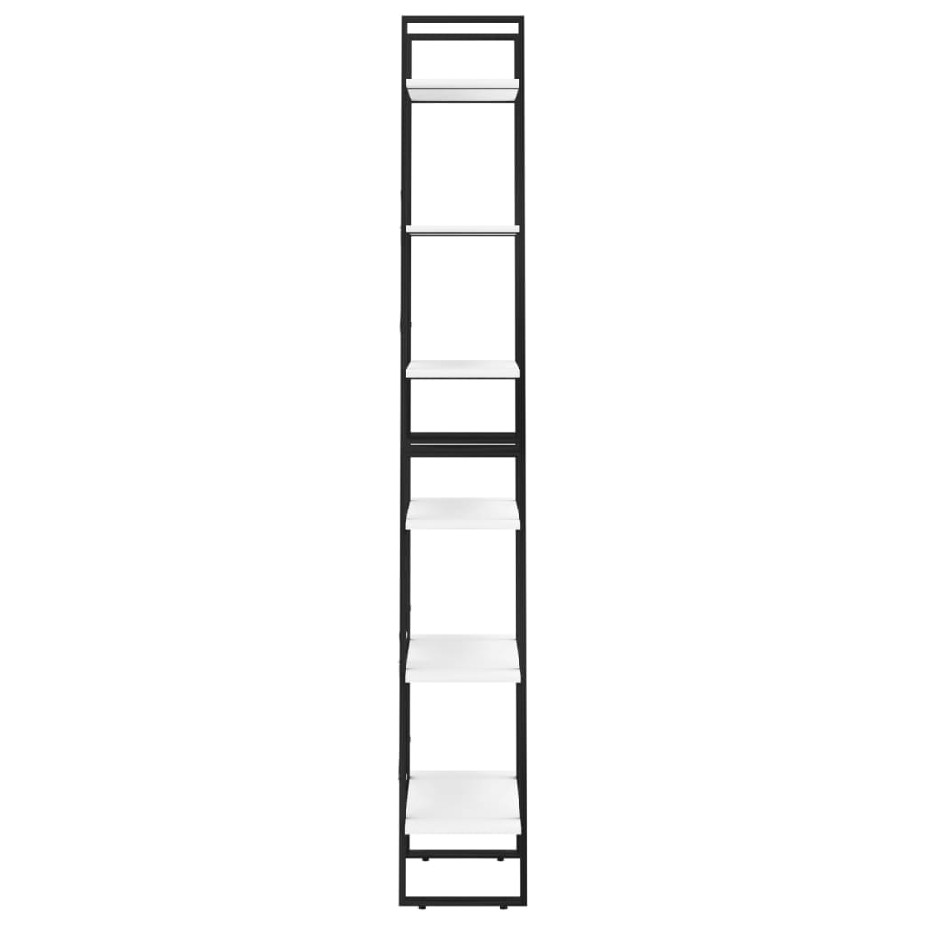 Förvaringshylla vit 60x30x210 cm konstruerat trä