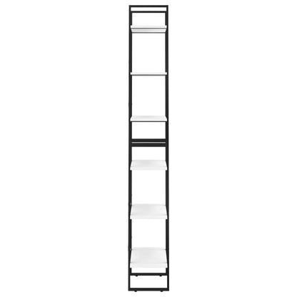 Förvaringshylla vit 60x30x210 cm konstruerat trä