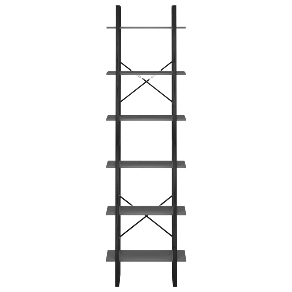 Förvaringshylla grå 60x30x210 cm konstruerat trä