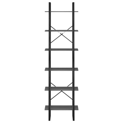 Förvaringshylla grå 60x30x210 cm konstruerat trä