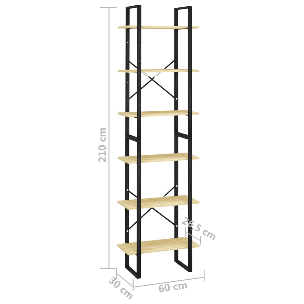 Förvaringshylla 60x30x210 cm massiv furu