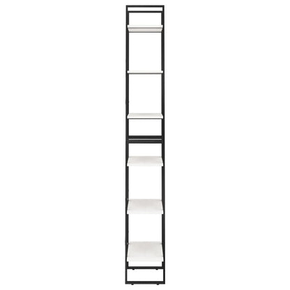 Förvaringshylla vit 60x30x210 cm massiv furu