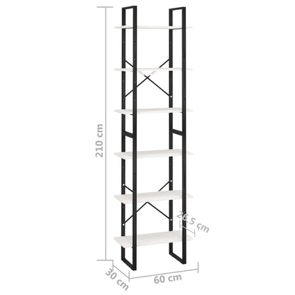 Förvaringshylla vit 60x30x210 cm massiv furu