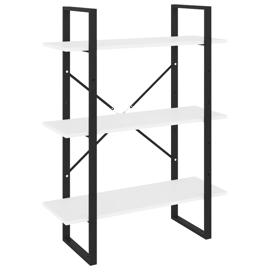 Bokhylla vit 80x30x105 cm konstruerat trä