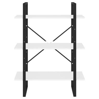 Bokhylla vit 80x30x105 cm konstruerat trä