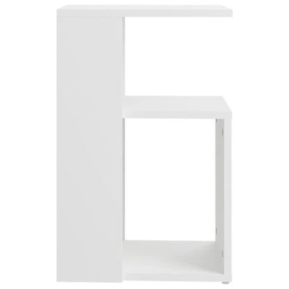 Sidobord vit 36x30x56 cm konstruerat trä