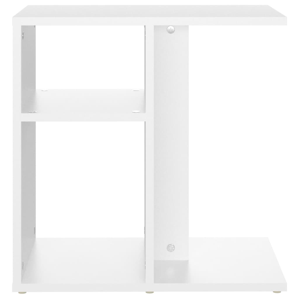 Sidobord vit 50x30x50 cm konstruerat trä