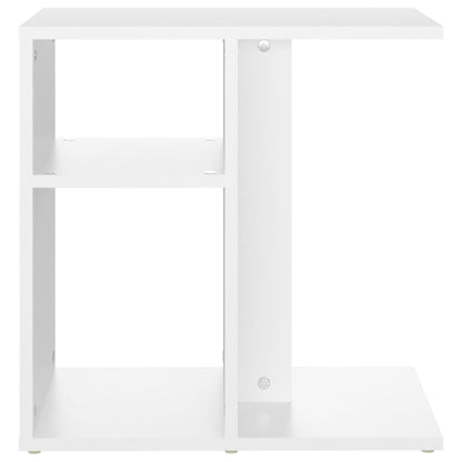 Sidobord vit 50x30x50 cm konstruerat trä