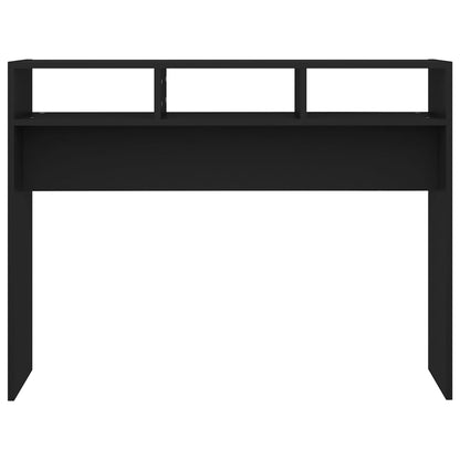 Sidobord svart 105x30x80 cm konstruerat trä