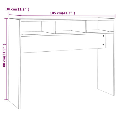 Avlastningsbord sonoma ek 105x30x80 cm konstruerat trä