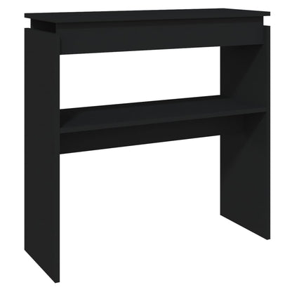 Sidobord svart 80x30x80 cm konstruerat trä