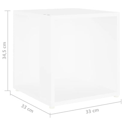 Sidobord vit 33x33x34,5 cm konstruerat trä