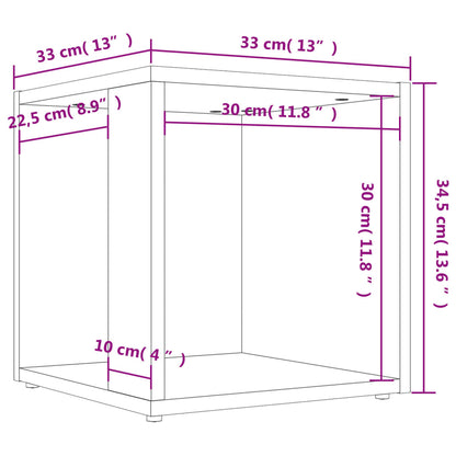 Sidobord betonggrå 33x33x34,5 cm konstruerat trä
