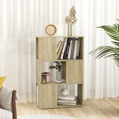 Bokhylla/Rumsavdelare sonoma-ek 60x24x94 cm konstruerat trä