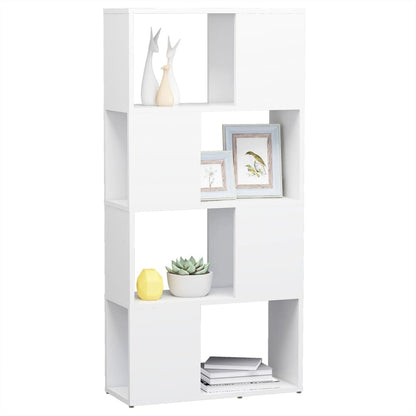 Bokhylla Rumsavdelare vit 60x24x124,5 cm konstruerat trä