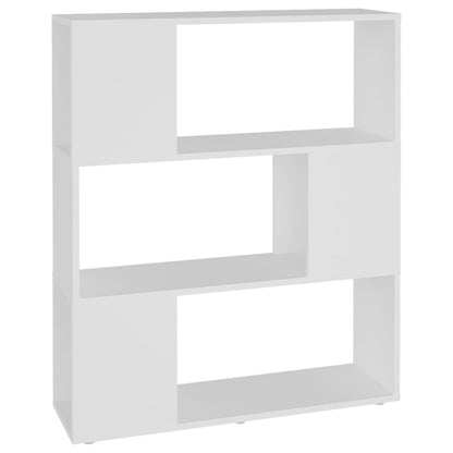 Bokhylla/Rumsavdelare vit 80x24x94 cm konstruerat trä