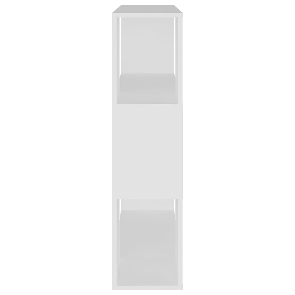Bokhylla/Rumsavdelare vit 80x24x94 cm konstruerat trä