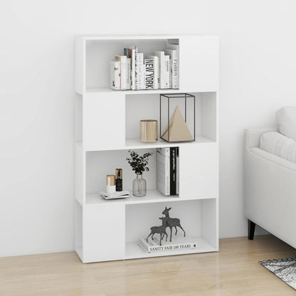 Bokhylla/Rumsavdelare vit 80x24x124,5 cm konstruerat trä