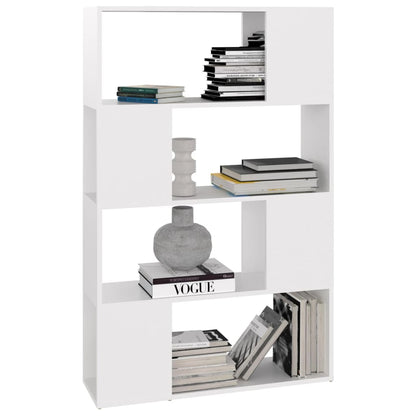 Bokhylla/Rumsavdelare vit 80x24x124,5 cm konstruerat trä
