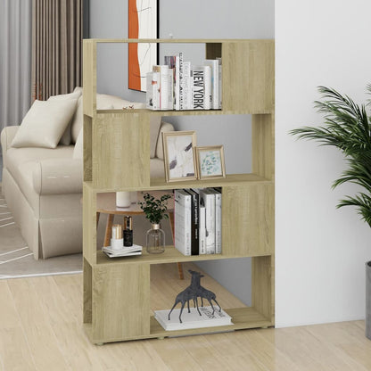 Bokhylla/Rumsavdelare sonoma-ek 80x24x124,5 cm konstruerat trä