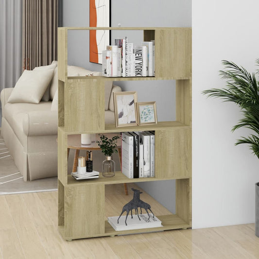 Bokhylla/Rumsavdelare sonoma-ek 80x24x124,5 cm konstruerat trä