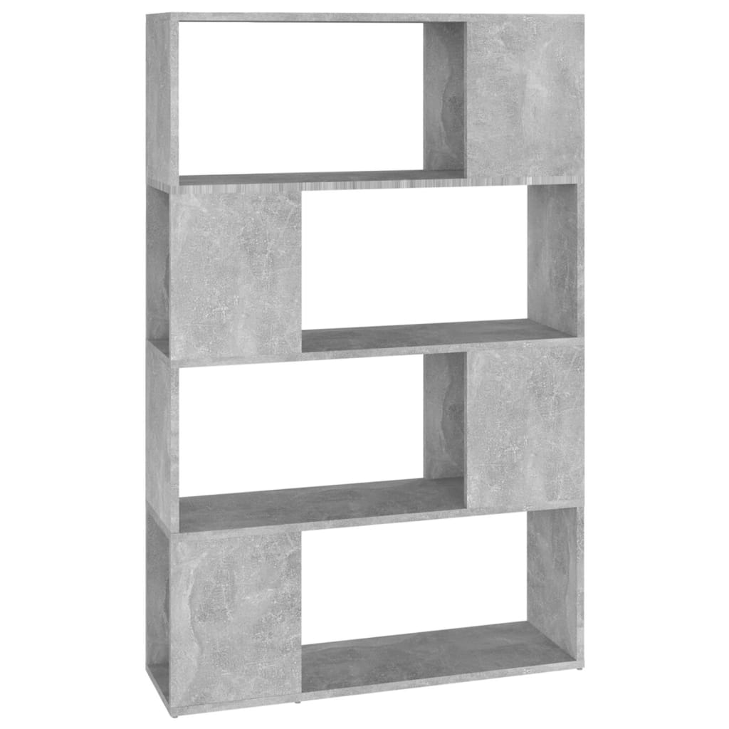 Bokhylla/Rumsavdelare betonggrå 80x24x124,5 cm konstruerat trä