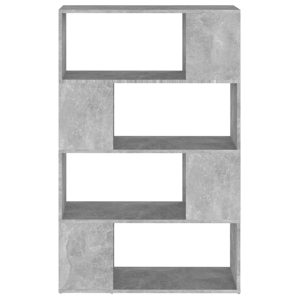 Bokhylla/Rumsavdelare betonggrå 80x24x124,5 cm konstruerat trä