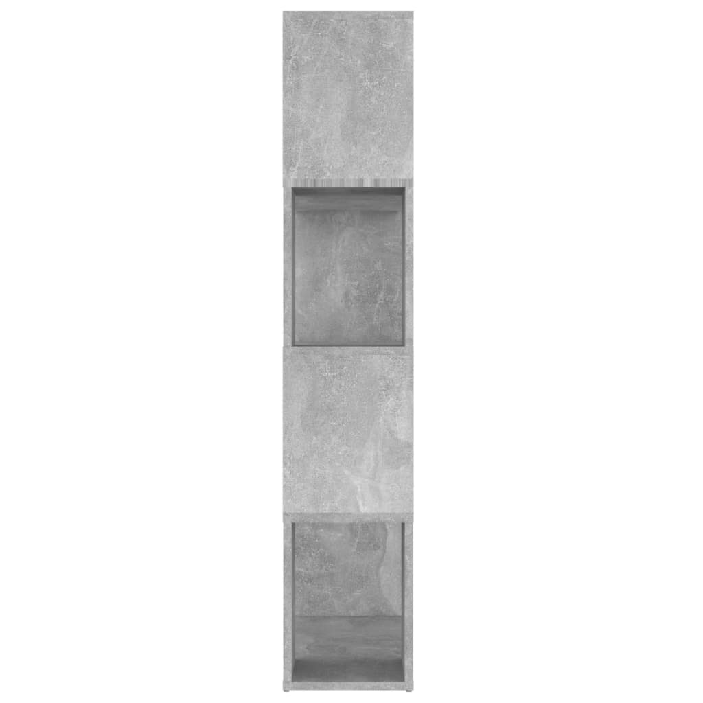 Bokhylla/Rumsavdelare betonggrå 80x24x124,5 cm konstruerat trä