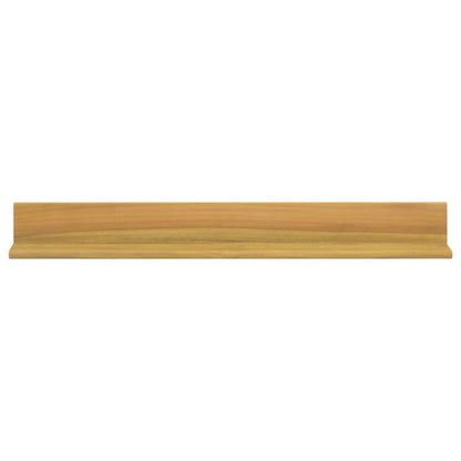 Vägghyllor 2 st 90x10x10 cm massivt teakträ